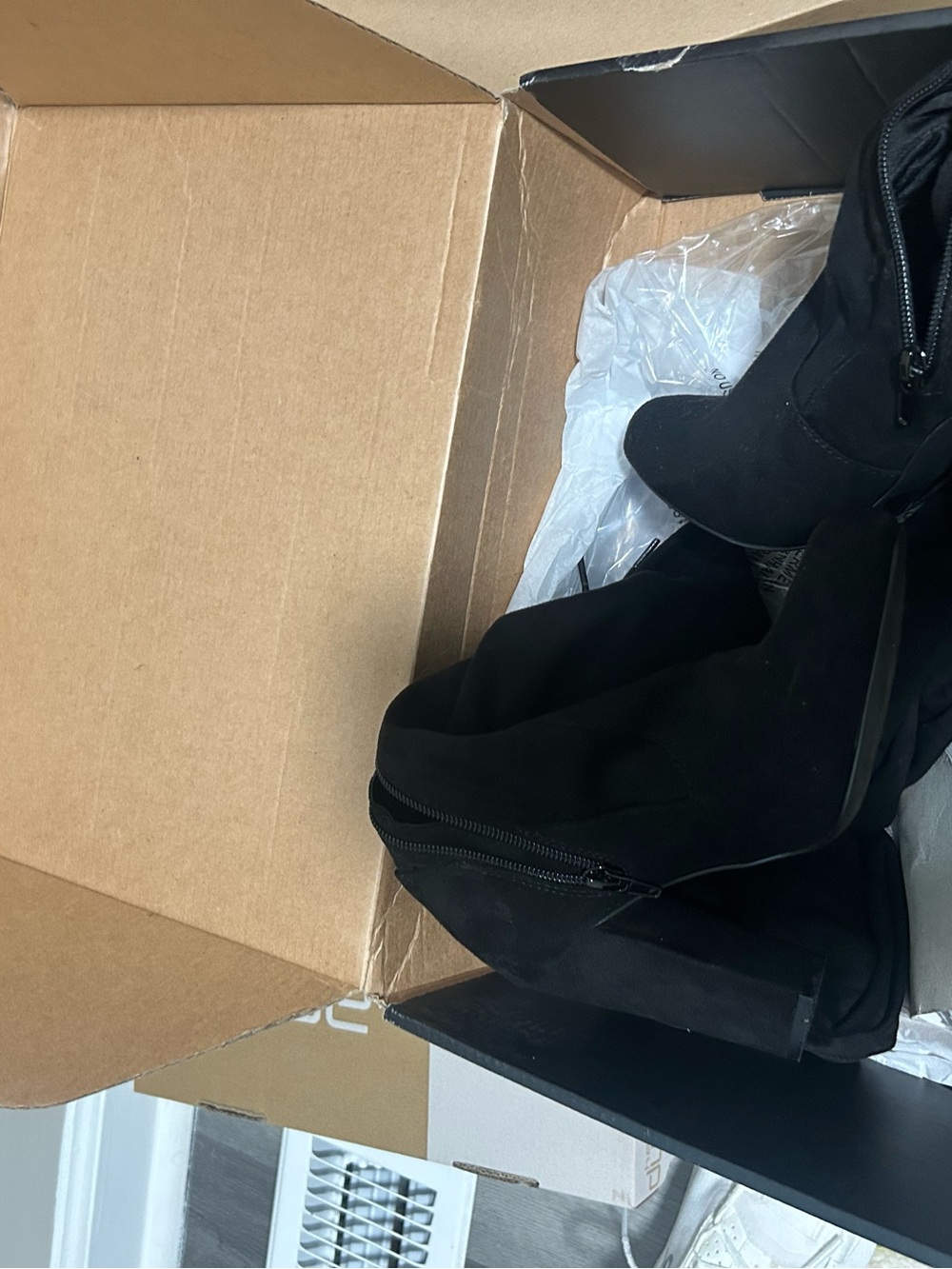 Fashion Nova Black Logo Shoe Box